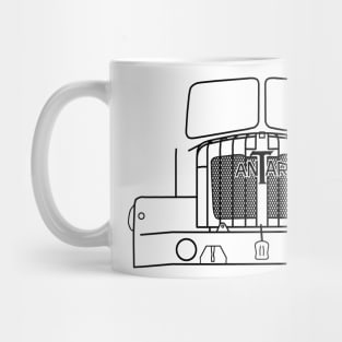 Thornycroft Mighty Antar classic heavy truck outline graphic (black) Mug